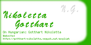 nikoletta gotthart business card